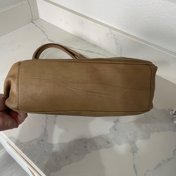 FALOR NWOT Genuine Leather Made in Italy, soft Brown Fawn color, cool details - Picture 11 of 12